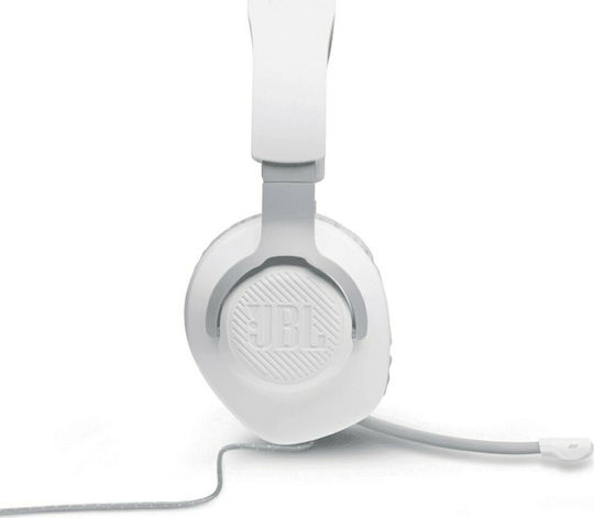 JBL Quantum 100 Over Ear Gaming Headset με σύνδεση 3.5mm Λευκό
