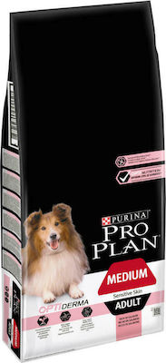 Purina Pro Plan OptiDerma Medium Adult 3kg Trockenfutter für erwachsene Hunde mittlerer Rassen mit Lachs und Reis