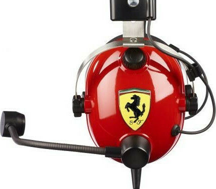 Thrustmaster T.Racing Scuderia Ferrari Edition Over Ear Gaming Headset με σύνδεση 3.5mm Κόκκινο