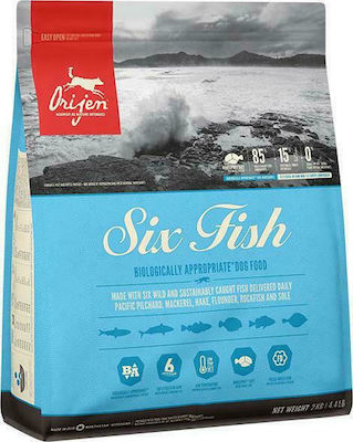 Orijen Six Fish 2kg Dry Food Grain Free for Adult Dogs with Fish