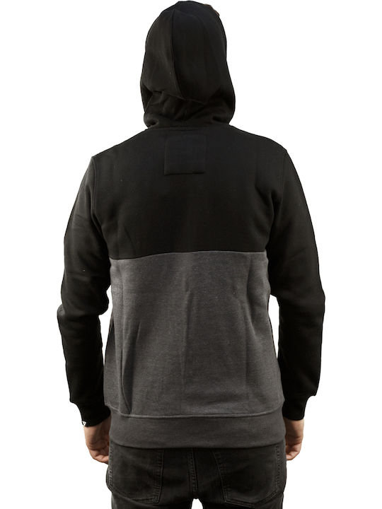 Magnetic North Men's Sweatshirt Jacket with Hood and Pockets Black / Pencil