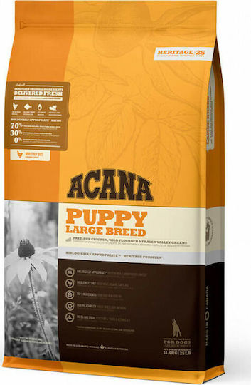 Acana Puppy Large Breed 17kg Dry Food Grain-Free for Large Breed Puppies with Turkey and Chicken
