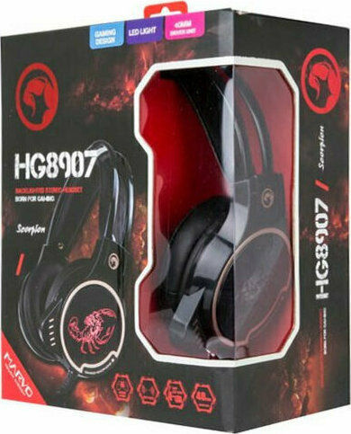 Marvo HG8907 Over Ear Gaming Headset με σύνδεση 3.5mm / USB