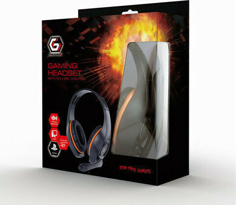 Gembird GHS-05-O Over Ear Gaming Headset με σύνδεση 3.5mm Πορτοκαλί