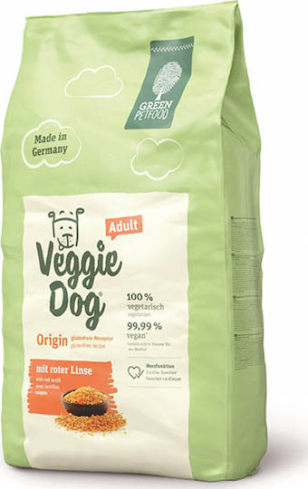 Green Petfood Veggie Dog Origin 10kg Dry Food Gluten-Free for Adult Dogs with Potatoes, Meat, Fish, Wheat, Rice and Apple