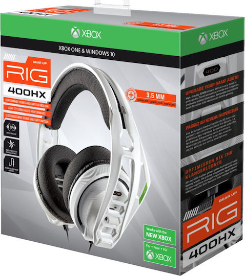 Plantronics Rig 400HX Over Ear Gaming Headset με σύνδεση 3.5mm Λευκό