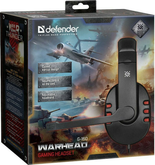 Defender Warhead G-160 Über Ohr Gaming-Headset mit Verbindung 2x3,5mm Black/Red
