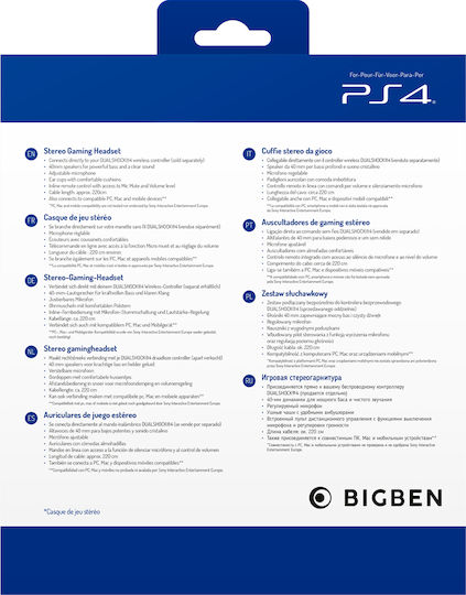 Bigben Interactive Interactive V3.0 Over Ear Gaming Headset with Connection 3.5mm Red