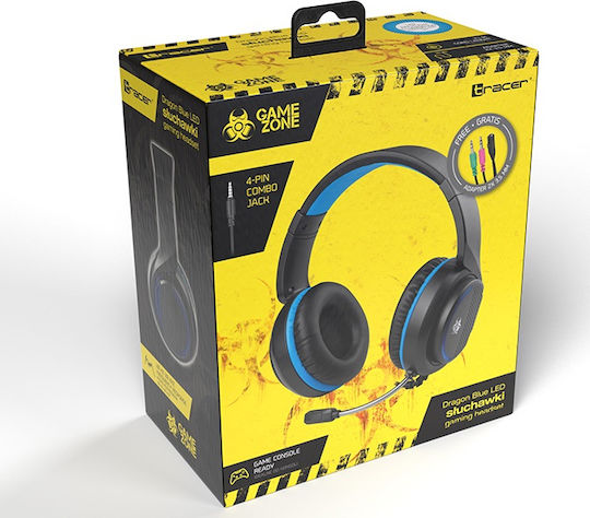 Tracer Gamezone Dragon Blue Over Ear Gaming Headset με σύνδεση 3.5mm