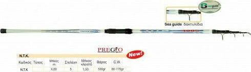 Pregio N.T.K. Fishing Rod for Surf Casting 4m 80-170gr