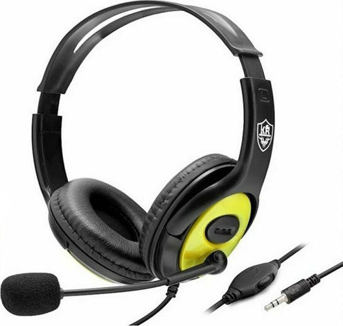 KR Audio KR-GM704 Over Ear Gaming Headset with Connection 3.5mm Yellow