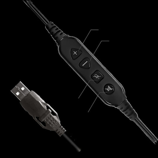 Spirit of Gamer Elite H10 Über Ohr Gaming-Headset mit Verbindung 3,5mm / USB Schwarz