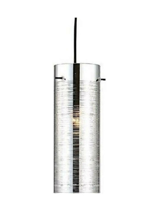 Aca Pendant Light Silver with Socket E27 10x120cm