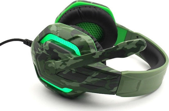 Komc G312 Over Ear Gaming Headset με σύνδεση 2x3.5mm / USB Μπλε