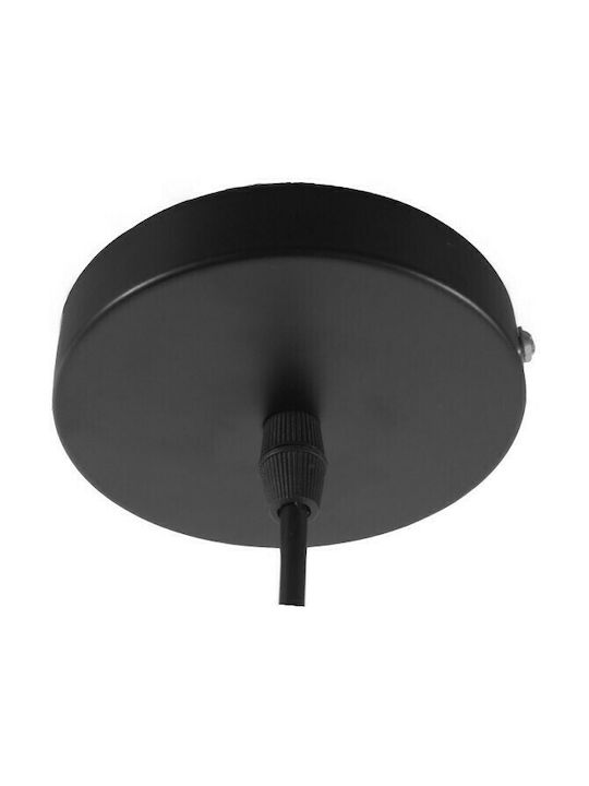 GloboStar Hatty Pendant Light Transparent Bell with Socket E27 24.5x22cm