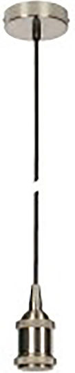VK Lighting Pendant Light Silver with Socket E27 5x8cm