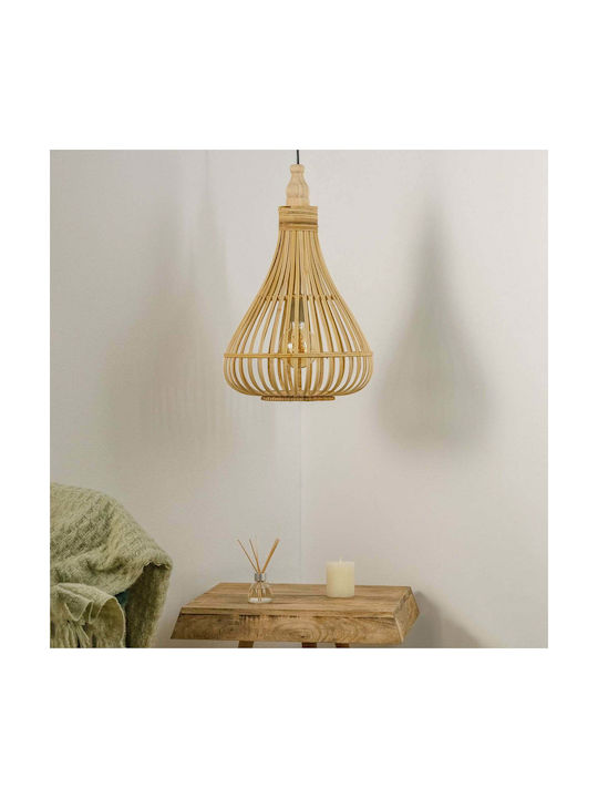 Eglo Amsfield Pendant Light Brown with Socket E27 35x110x110cm