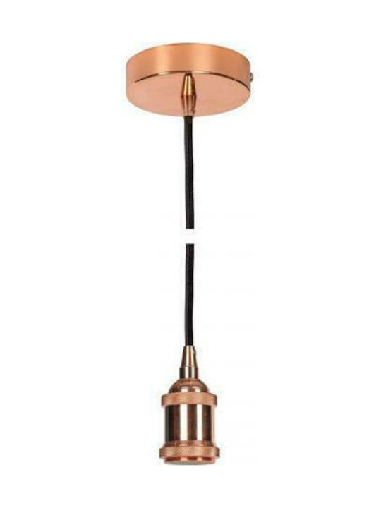 VK Lighting Pendant Light Rose Gold with Socket E27 5x8cm