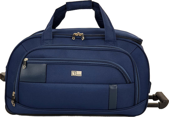 Rain Reisetasche Zurück 70Es Blau mit Rädern Stoff L60xB33xH34cm