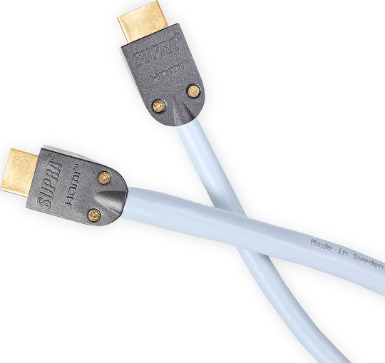 Supra HDMI-Kabel HDMI 2.0 Premium High Speed 4K 60Hz HDR Länge HDMI-Stecker - HDMI-Stecker 1m Weiß
