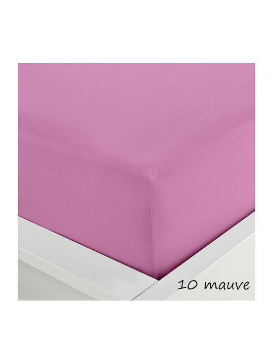 Sunshine Σεντόνι Υπέρδιπλο με Λάστιχο 160x200x20εκ. Menta 152 Mauve 10