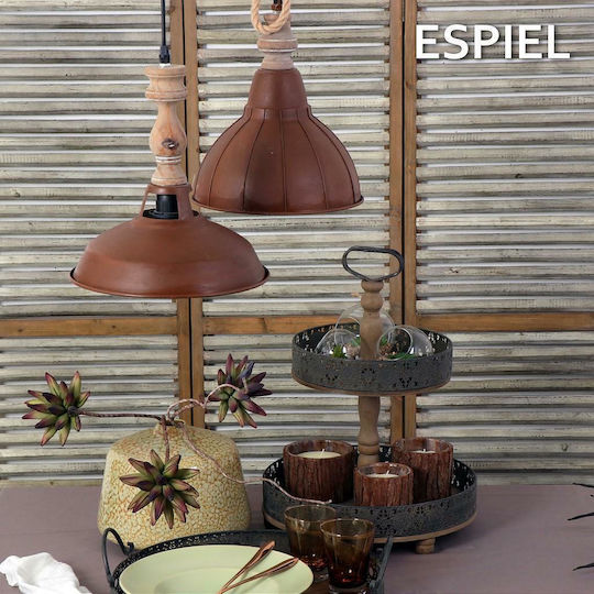 Espiel Висящо Осветително Тяло Кафяв с Цокъл E27 27x27см.