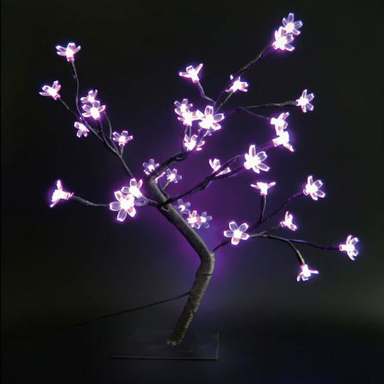 Christmas Decorative Illuminated Cherry Metal Tree Natural Appearance 42cm IP44 Electric Black