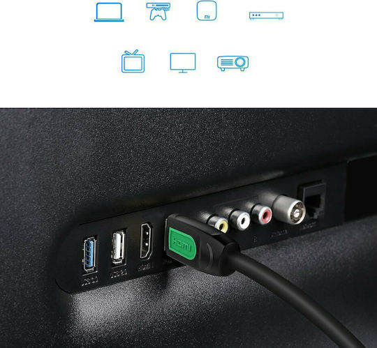 Ugreen HDMI 1.4 High Speed 1080p 120Hz Cable HDMI Male - HDMI Male 3m Black