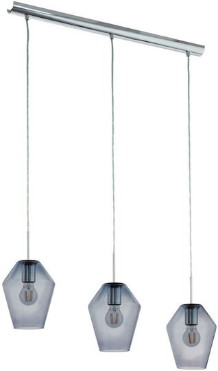 Eglo Murmillo Pendant Light Silver Rail with Socket E27 77x150x150cm