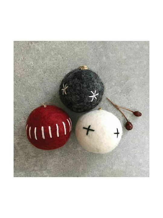 Synchronia Christmas Ball Ornament White 5x5cm