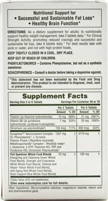 Nature's Plus Synaptalean RX Fat Loss Συμπλήρωμα για Αδυνάτισμα 60 ταμπλέτες