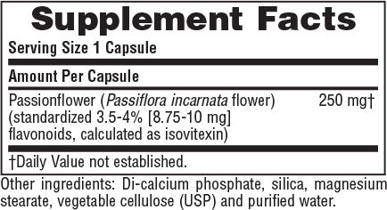 Nature's Plus Herbal Actives Passion Flower Supplement for Stress 60 Vegetable Capsules