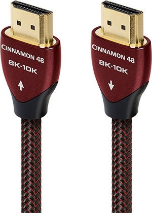Audioquest Cinnamon 48 HDMI 2.1 Ultra High Speed 48Gbps 4K 120Hz HDR VRR Braided Cable HDMI Male - HDMI Male 2m Red