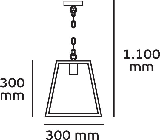 VK Lighting Pendant Light Black with Socket E27 30x30cm