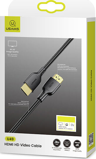 Usams HDMI 2.0 Premium High Speed 4K 60Hz HDR Kabel HDMI-Stecker - HDMI-Stecker 1,8m Schwarz