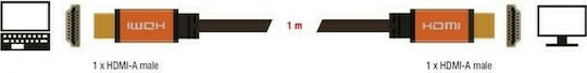 DeLock HDMI 2.1 Ultra High Speed 48Gbps 4K 120Hz HDR VRR Cable HDMI male - HDMI male 1m Μαύρο