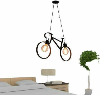 GloboStar Bike Black Ceiling Light with E27 Socket 67x3.5x41cm