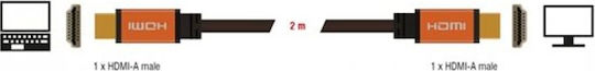 DeLock HDMI 2.1 Ultra High Speed 48Gbps 4K 120Hz HDR VRR Cable HDMI Male - HDMI Male 2m Black