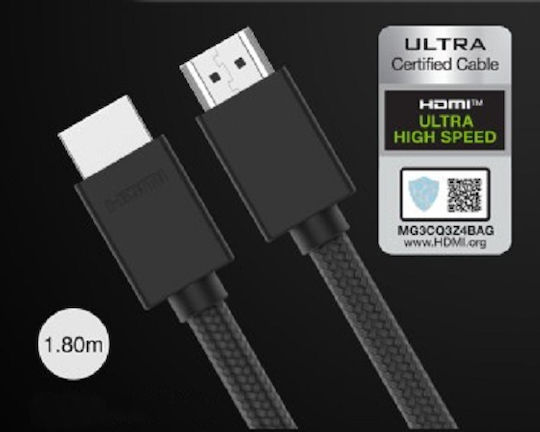 Prolink HDMI 2.1 Ultra High Speed 48Gbps 4K 120Hz HDR VRR Cable HDMI Male - HDMI Male 1.8m Black