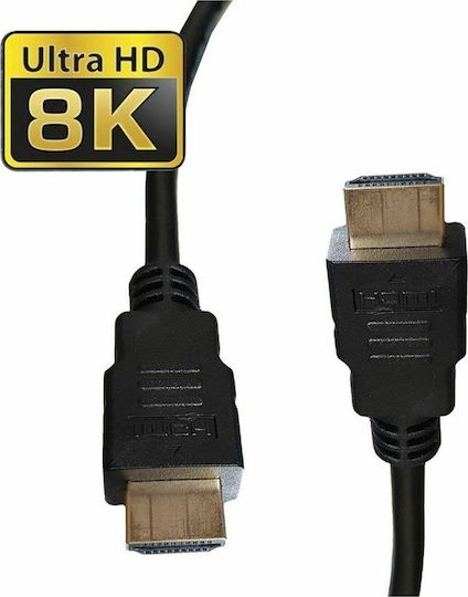LogiLink HDMI 2.1 Ultra High Speed 48Gbps 4K 120Hz HDR VRR Cable HDMI Male - HDMI Male 3m Black