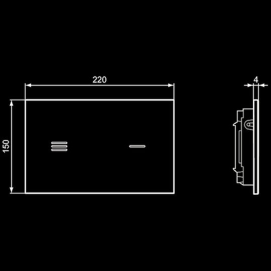 Ideal Standard Symfo Spülplatten für Toiletten Doppelspülung