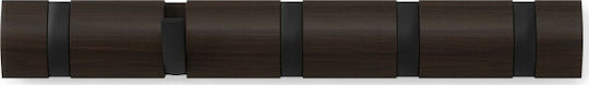 Umbra Wooden Wall Hanger 5 Hooks Brown 50.8x3.2x6.7cm