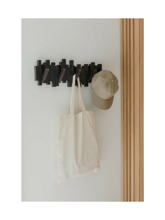 Umbra Wall Hanger Sticks Plastic 5 Hooks Brown 49.2x2.9x8.1cm