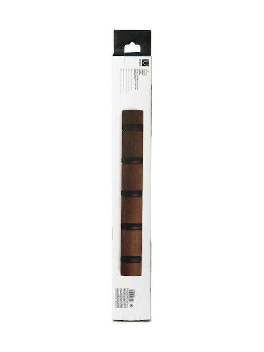 Umbra Wooden Wall Hanger 5 Hooks Brown 50.8x3.2x6.7cm