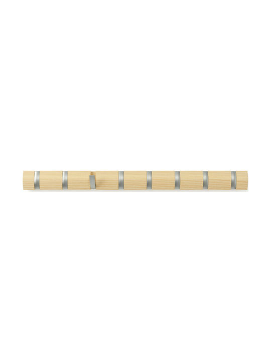 Umbra Wooden Wall Hanger 8 Hooks Brown 81.3x3.2x7.6cm