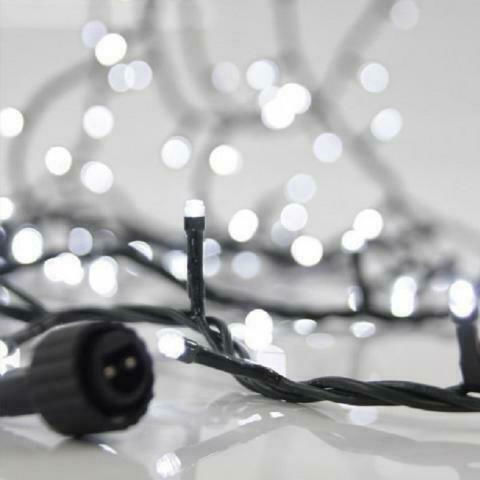 400 Lights LED 23m. Cold White in String 1pcs
