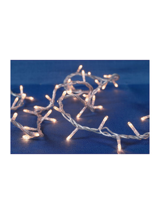 100 Lights LED 8m. Warm White in String 1pcs