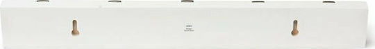 Umbra Wall Hanger Flip 5 Hook White Wooden 5 Hooks White 50.8x3.2x6.7cm