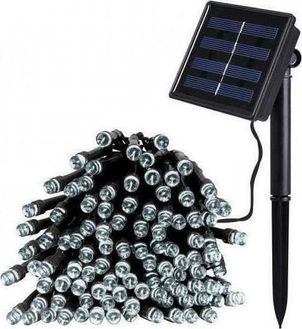 200 Lights LED 20m. Cold White Solar in String 1pcs
