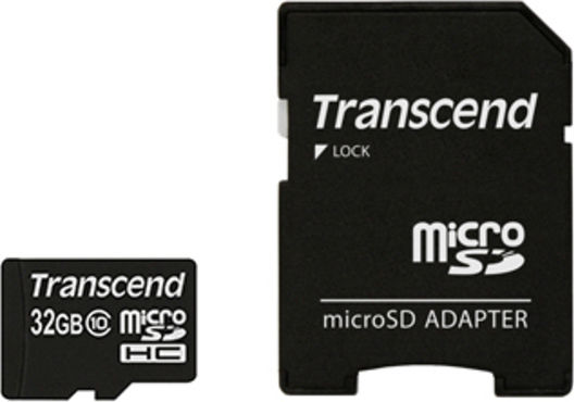 Transcend Premium microSDHC 32GB Geschwindigkeitsklasse 10 Hohe Geschwindigkeit 20MB/s mit Adapter